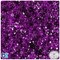 BeadTin Dark Amethyst Transparent 10mm SunBurst Plastic Craft Beads (450pcs)